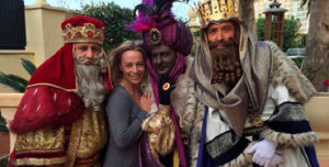 Sonia Castedo, exalcaldesa de Alicante con los tres Reyes Magos