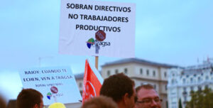 Manifestación de los trabajadores de Tragsa