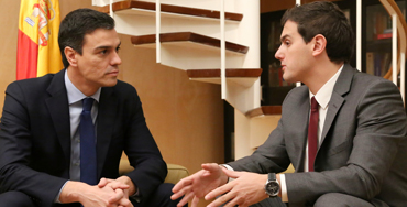 Pedro Sánchez y Albert Rivera en el Congreso de los Diputados