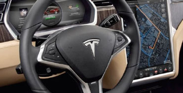 Interior de un coche eléctrico de Tesla