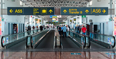 Interior del aeropuerto de Zaventem en Bruselas