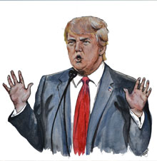 Etiqueta de la cerveza de Donald Trump