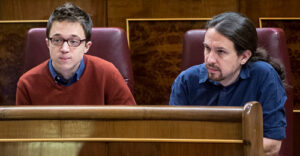 Iñigo Errejón y Pablo Iglesias en el Congreso de los Diputados