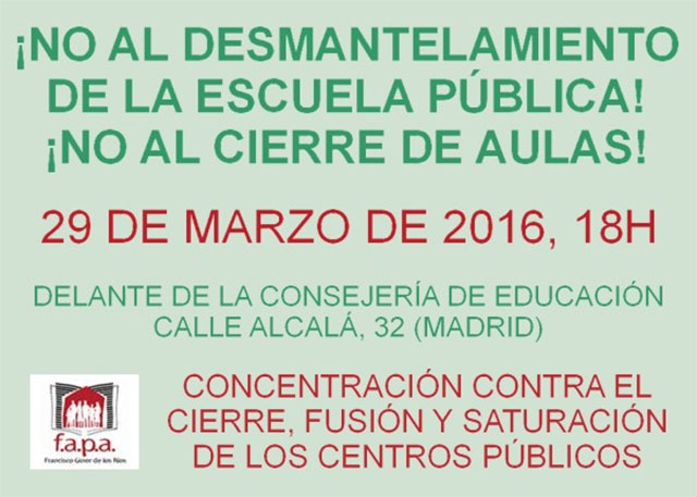 Cartel manifestación