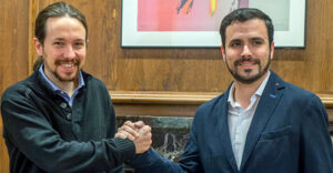 Pablo Iglesias junto a Alberto Garzón