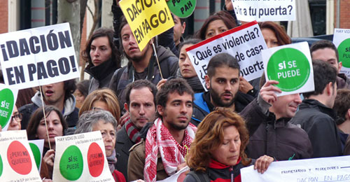 Manifestación de la PAH - Foto: Raúl Fernández