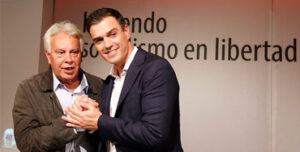 Felipe González junto a Pedro Sánchez