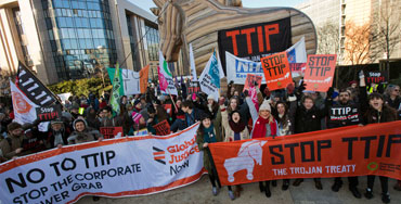 Manifestación en contra del TTIP