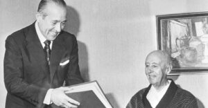 Carlos Arias Navarro junto a Francisco Franco