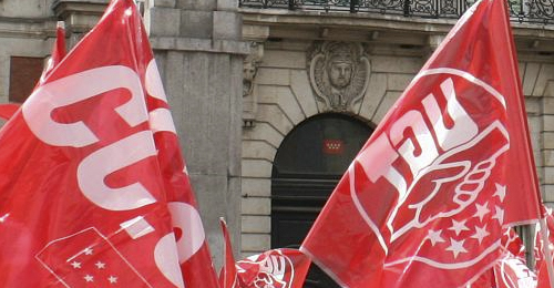 Bandera de CCOO y UGT