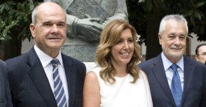 Manuel Chaves, Susana Díaz y José Antonio Griñán
