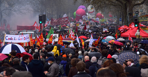 Manifestación contra la reforma laboral en Francia