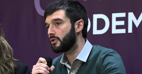 Pablo Bustinduy, secretario de Relaciones Internacionales de Podemos