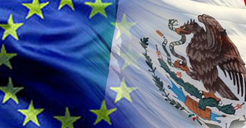 Banderas de la UE y México
