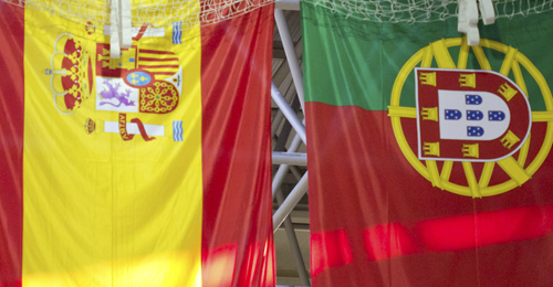 Banderas de España y Portugal