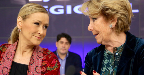 Cristina Cifuentes junto a Esperanza Aguirre