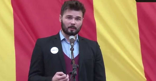 Gabriel Rufián, diputado de Esquerra Republicana de Cataluña