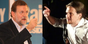 Mariano Rajoy, presidente del Gobierno en funciones y Pablo Iglesias, secretario general de Podemos
