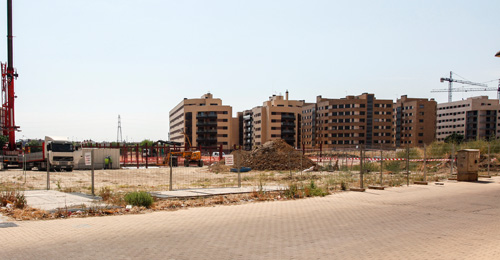 Obras del colegio a construir en Getafe