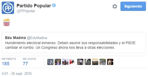 Twitter del Partido Popular