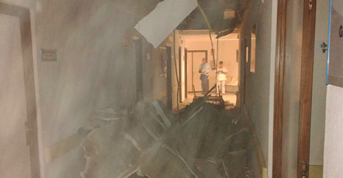 Derrumbe del techo de la planta de Medicina Nuclear del Hospital 12 de Octubre