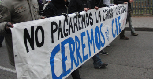 Manifestación contra el CIE de Barcelona