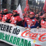 Manifestación de los trabajadores de Coca-Cola