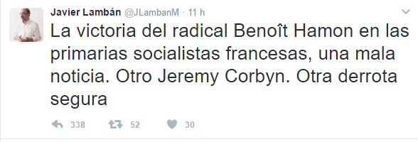 Javier Lambán Tweet