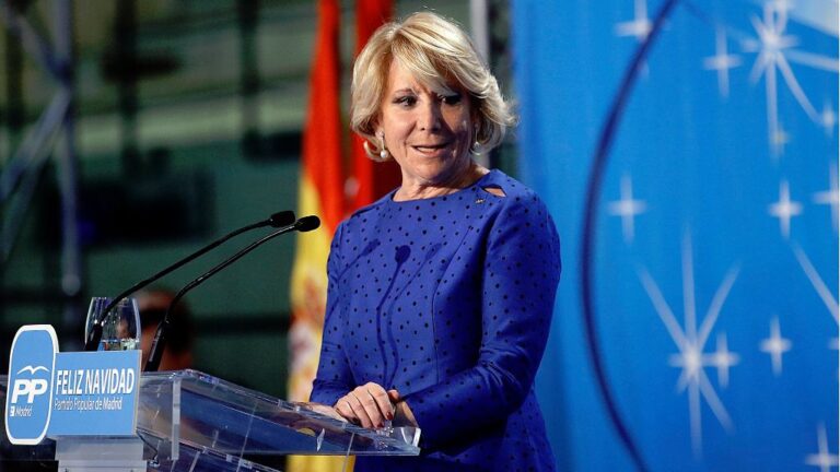 Esperanza Aguirre, portavoz del PP en el Ayuntamiento de Madrid