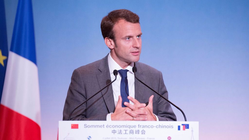 Emmanuel Macron, exministro de Economía, Industria y Nuevas Tecnologías de Francia