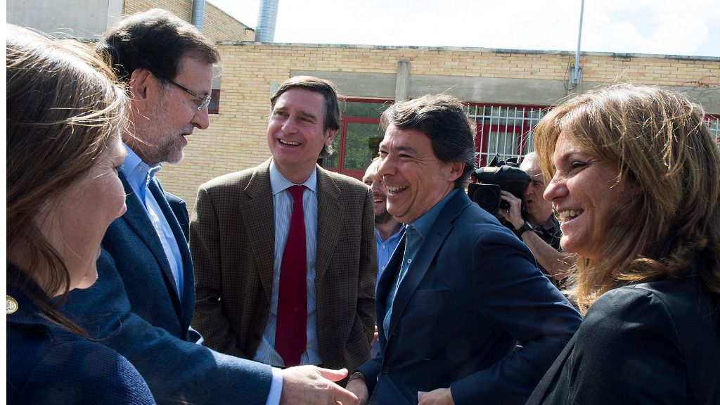 Mariano Rajoy, presidente del Gobierno con Ignacio Gónzalez, expresidente de la Comunidad de Madrid