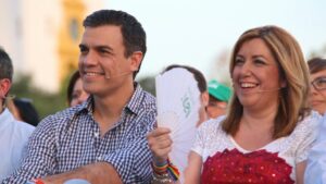 Pedro Sánchez, y Susana Díaz