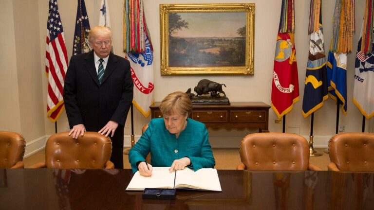 Donald Trump y Angela Merkel