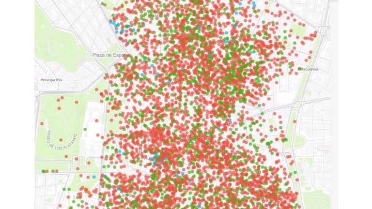 Mapa AirBnb centro Madrid