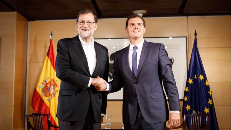 Mariano Rajoy, presidente del Gobierno con Albert Rivera, presidente de Ciudadanos