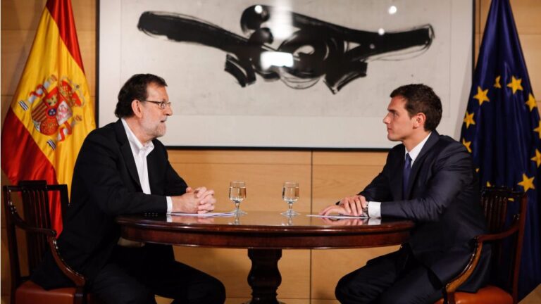 Mariano Rajoy, presidente del Gobierno con Albert Rivera, presidente de Ciudadanos