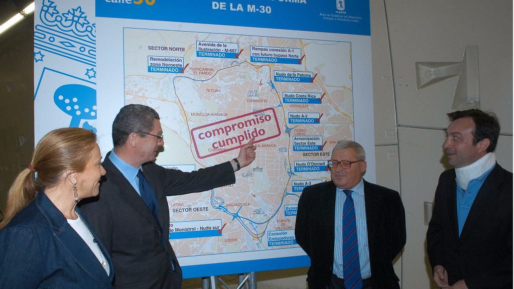 Gallardón presenta el fin de las obras de la M30.