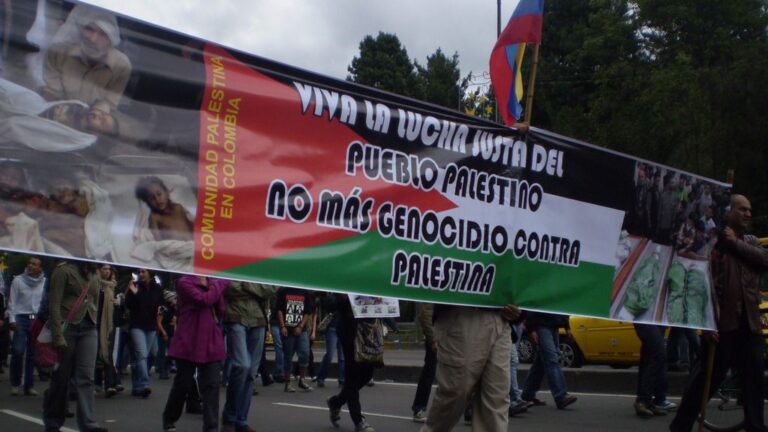 Manifestación a favor del pueblo de Palestina