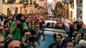 Acto por el derecho a decidir en Madrid.