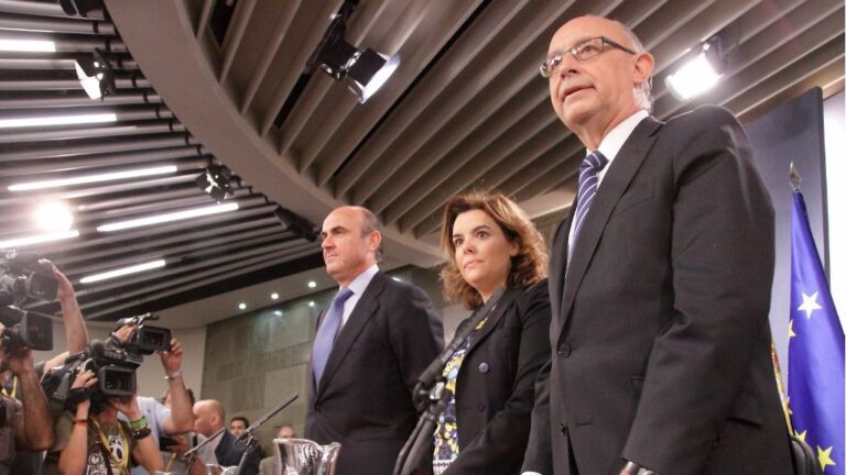 Cristobal Montoro, Soraya Sáenz de Santamaría y Luis de Guindos