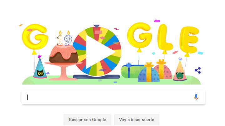 Doodle del 19 aniversario.