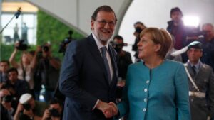 Mariano Rajoy y Angela Merkel