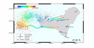 Evolución temporal de las deformaciones horizontales, migración de la sismicidad y del centro de presión durante la reactivación magmática de marzo de 2013 en El Hierro
