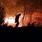 La Unidad Militar de Emergencias en un incendio en Asturias.