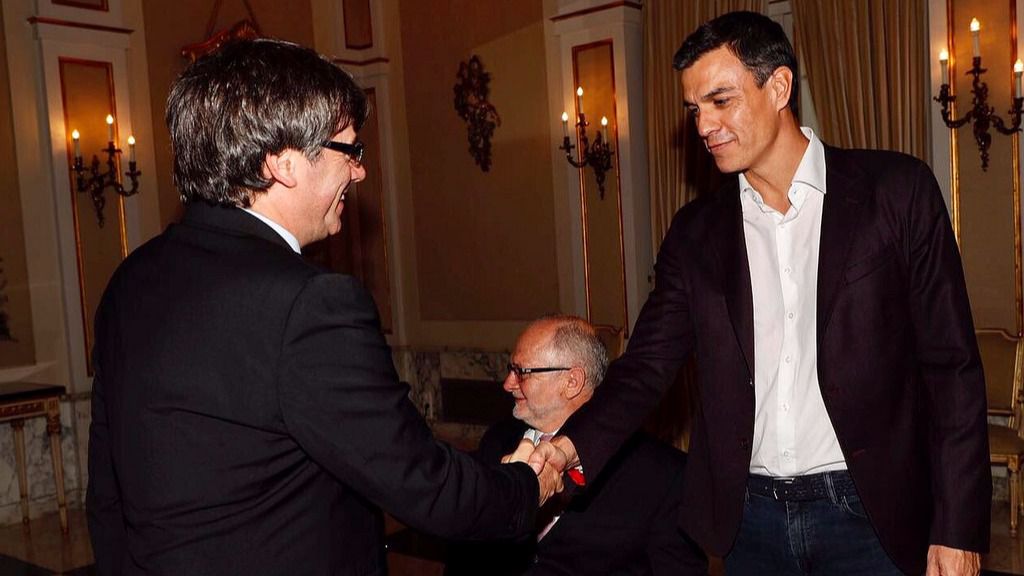 Pedro Sánchez y Carles Puigdemont