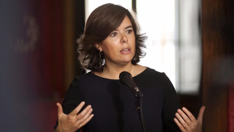 Soraya Sáenz de Santamaría, vicepresidenta del Gobierno.