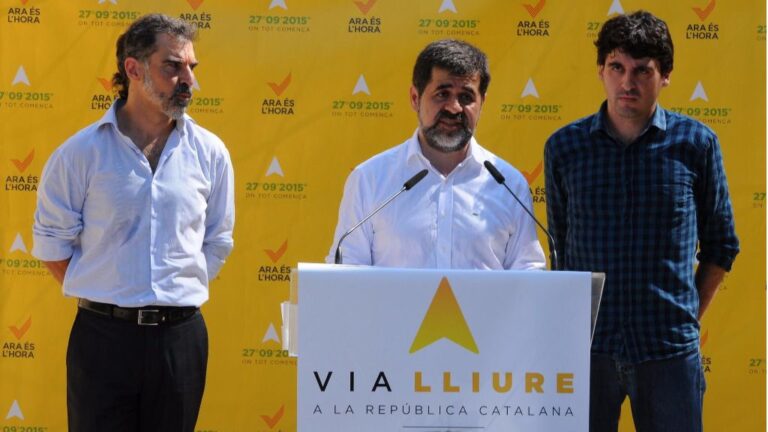 Jordi Sànchez, presidente de la ANC, y Jordi Cuixart, presidente de Òmnium Cultural.