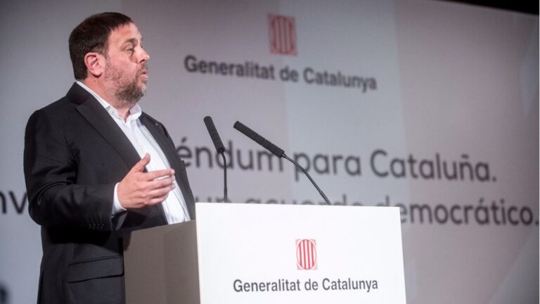 Oriol Junqueras, presidente de Esquerra Republicana de Catalunya y vicepresidente de la Generalidad de Cataluña.