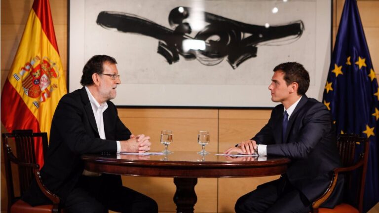 Mariano Rajoy, presidente del Gobierno con Albert Rivera, presidente de Ciudadanos