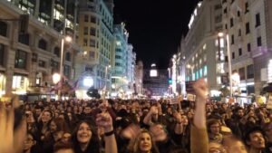 Manifestación contra la violencia sexual contra las mujeres